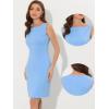 imageAllegra K Sheath Dress for Womens Business Teacher Sleeveless Boat Neck Professional Office DressesLight Blue