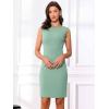 imageAllegra K Sheath Dress for Womens Business Teacher Sleeveless Boat Neck Professional Office DressesLight Green