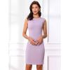 imageAllegra K Sheath Dress for Womens Business Teacher Sleeveless Boat Neck Professional Office DressesLight Purple