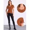 imageAllegra K Victorian Shirt for Womens Sweetheart Neck Puff Sleeve Halloween Lace Up Gothic BlouseCaramel