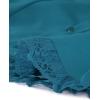 imageAllegra K Victorian Shirt for Womens Sweetheart Neck Puff Sleeve Halloween Lace Up Gothic BlousePeacock Blue