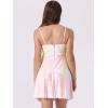 imageAllegra K Women Sequin Mini Dresses Party Club Adjustable Spaghetti Strap Festival Outfits Sparkly Disco DressPink White