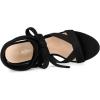 imageAllegra K Womens Crisscross Chunky Heel Lace Ups SandalsBlack