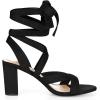 imageAllegra K Womens Crisscross Chunky Heel Lace Ups SandalsBlack