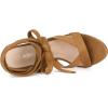 imageAllegra K Womens Crisscross Chunky Heel Lace Ups SandalsBrown