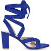imageAllegra K Womens Crisscross Chunky Heel Lace Ups SandalsNavy Blue