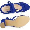 imageAllegra K Womens Crisscross Chunky Heel Lace Ups SandalsNavy Blue