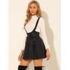 imageAllegra K Womens Halloween High Waist Brace Skirts ALine Mini Lace Up Suspender SkirtBlack