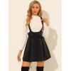 imageAllegra K Womens Halloween High Waist Brace Skirts ALine Mini Lace Up Suspender SkirtBlack