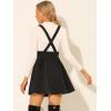 imageAllegra K Womens Halloween High Waist Brace Skirts ALine Mini Lace Up Suspender SkirtBlack