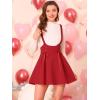 imageAllegra K Womens Halloween High Waist Brace Skirts ALine Mini Lace Up Suspender SkirtRed