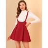 imageAllegra K Womens Halloween High Waist Brace Skirts ALine Mini Lace Up Suspender SkirtRed