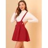 imageAllegra K Womens Halloween High Waist Brace Skirts ALine Mini Lace Up Suspender SkirtRed