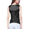 imageAllegra K Womens Halloween Shiny Top Party Club Cami Sparkly Metallic Tank TopBlack