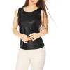 imageAllegra K Womens Halloween Shiny Top Party Club Cami Sparkly Metallic Tank TopBlack