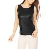 imageAllegra K Womens Halloween Shiny Top Party Club Cami Sparkly Metallic Tank TopBlack