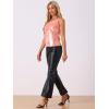 imageAllegra K Womens Halloween Shiny Top Party Club Cami Sparkly Metallic Tank TopRose Pink
