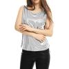 imageAllegra K Womens Halloween Shiny Top Party Club Cami Sparkly Metallic Tank TopSilver