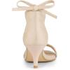 imageAllegra K Womens Kitten Heel Lace Up SandalsBeige
