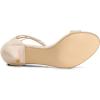 imageAllegra K Womens Kitten Heel Lace Up SandalsBeige