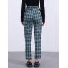 imageAllegra K Womens Plaid Pants High Waisted Vintage Tartan Checkered Cropped Casual Work PantsNavy Blue