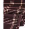 imageAllegra K Womens Plaid Pants High Waisted Vintage Tartan Checkered Cropped Casual Work PantsRed Brown