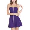 imageAllegra K Womens Sexy Strapless Party Dress Sweetheart Neck Sleeveless Mini Tube Top DressesPurple