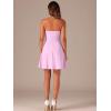 imageAllegra K Womens Sexy Strapless Party Dress Sweetheart Neck Sleeveless Mini Tube Top DressesRose Pink