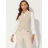 imageAllegra K Womens Suit Vest Double Breasted Business Lapel Dressy Waistcoat VestBeige