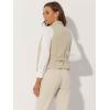 imageAllegra K Womens Suit Vest Double Breasted Business Lapel Dressy Waistcoat VestBeige