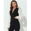 imageAllegra K Womens Suit Vest Double Breasted Business Lapel Dressy Waistcoat VestBlack