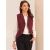 imageAllegra K Womens Suit Vest Double Breasted Business Lapel Dressy Waistcoat VestBurgundy