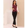 imageAllegra K Womens Suit Vest Double Breasted Business Lapel Dressy Waistcoat VestBurgundy