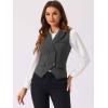 imageAllegra K Womens Suit Vest Double Breasted Business Lapel Dressy Waistcoat VestDark Gray
