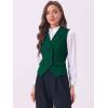 imageAllegra K Womens Suit Vest Double Breasted Business Lapel Dressy Waistcoat VestDark Green