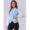 imageAllegra K Womens Suit Vest Double Breasted Business Lapel Dressy Waistcoat VestLight Blue