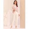imageAllegra K Womens Suit Vest Double Breasted Business Lapel Dressy Waistcoat VestPink