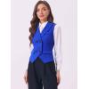 imageAllegra K Womens Suit Vest Double Breasted Business Lapel Dressy Waistcoat VestRoyal Blue