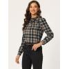 imageAllegra K Womens Tie Front Tops Long Sleeve Dressy Elegant Bow Neck ShirtBrown Black