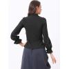 imageAllegra K Womens Victorian Blouse Vintage Ruffled Long Sleeve Button Up Gothic Shirt TopBlack