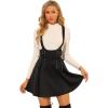 imageAllegra K Womens Halloween High Waist Brace Skirts ALine Mini Lace Up Suspender SkirtBlack