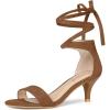 imageAllegra K Womens Kitten Heel Lace Up SandalsBrown
