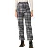 imageAllegra K Womens Plaid Pants High Waisted Vintage Tartan Checkered Cropped Casual Work PantsBlack