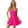 imageAllegra K Womens Sexy Strapless Party Dress Sweetheart Neck Sleeveless Mini Tube Top DressesHot Pink