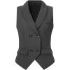 imageAllegra K Womens Suit Vest Double Breasted Business Lapel Dressy Waistcoat VestDark Gray