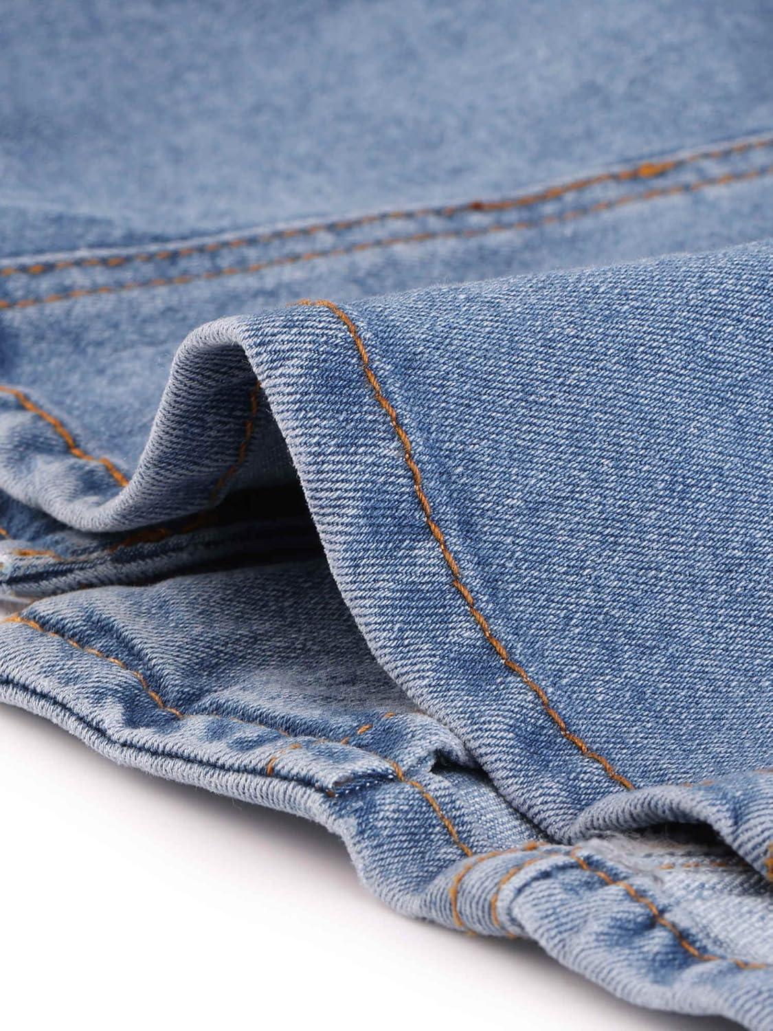 imageAllegra K Denim Vest for Womens Halter Neck Button Down Backless Jean WaistcoatBlue