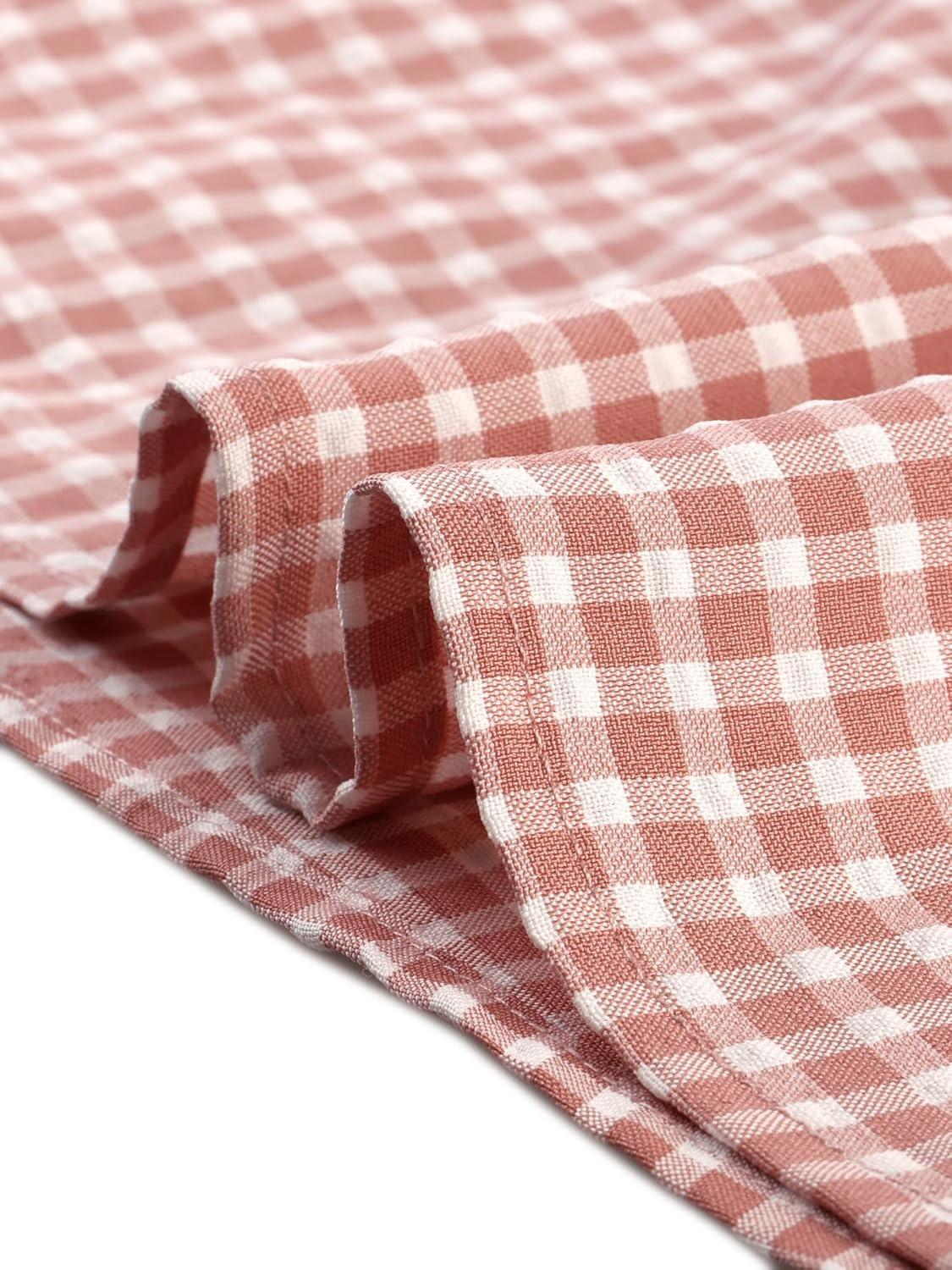 imageAllegra K Womens Bow Tie Neck Blouse Vintage Ruffle Sleeveless Gingham Plaid ShirtLight Pink