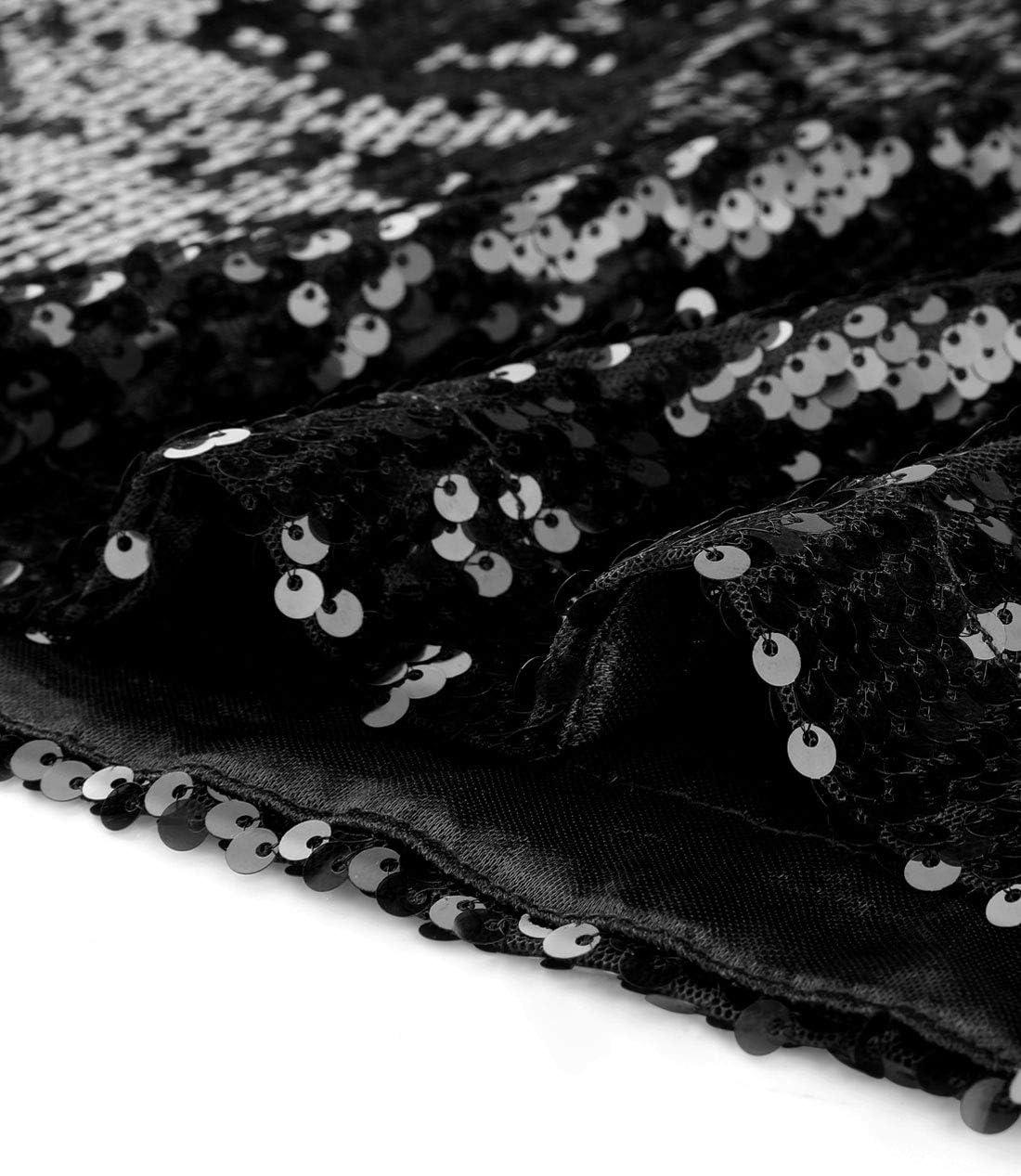 imageAllegra K Womens Glitter Sequin Dress Spaghetti Strap V Neck Party Cocktail Sparkly Mini Dress ClubwearBlack