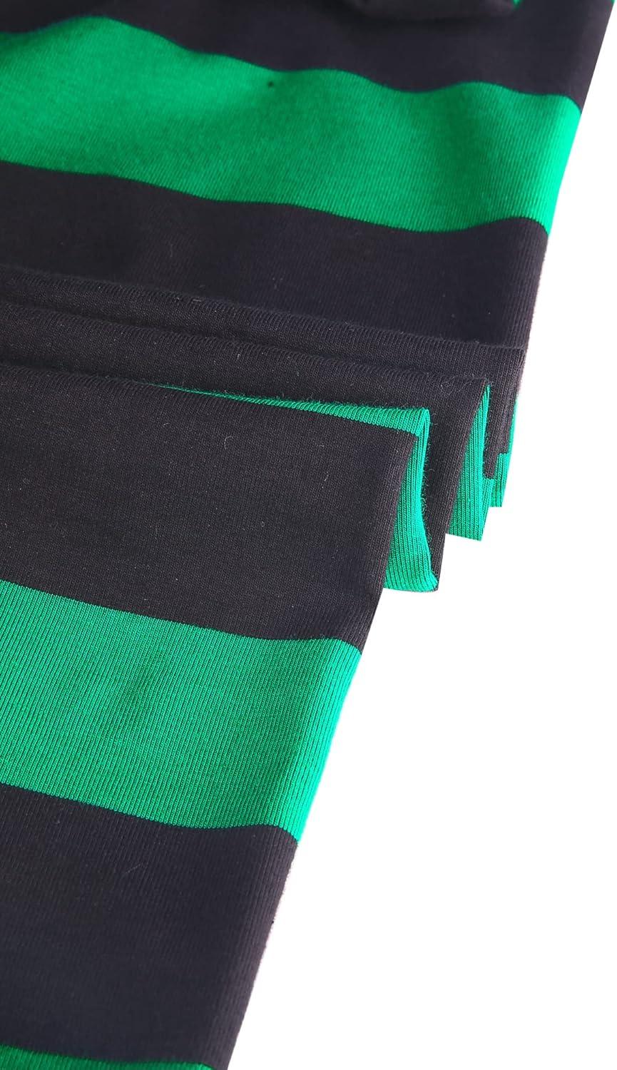 imageAllegra K Womens Rainbow Leggings Printed High Waist Elastic Waistband Party Yoga Stirrup PantsBlack Greenstripe