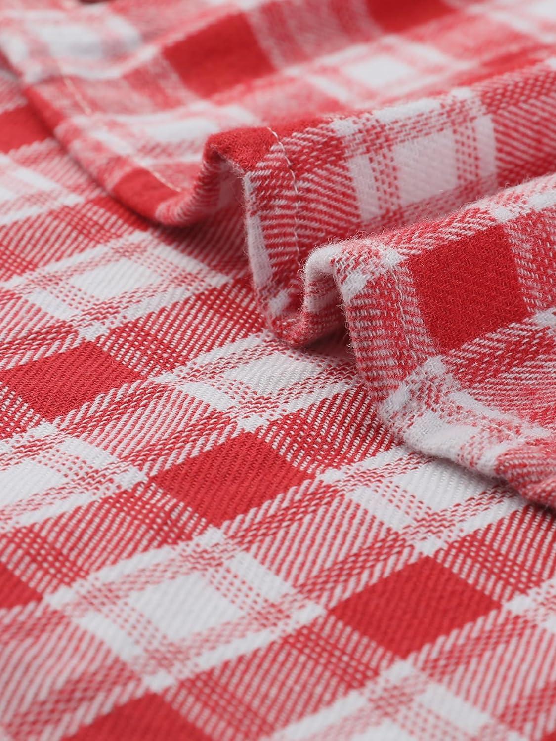 imageAllegra K Womens St Patricks Day Plaid Tops Casual Short Sleeves Western Button Down ShirtRed Plaid